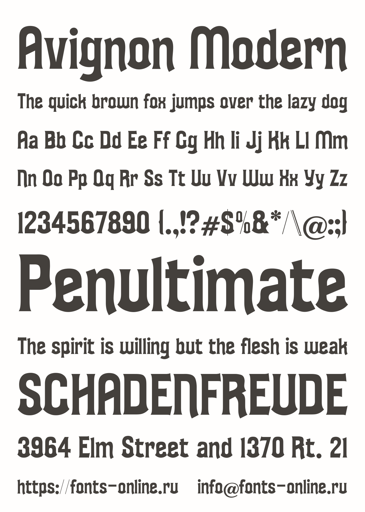 Avignon Modern Free Font Download